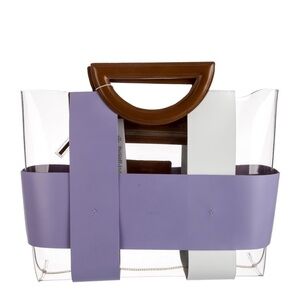 Stylish Purple and White Women's Bag
